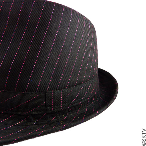 Chapeau borsalino femme à fines rayures fuchsia taille unique – SKTV