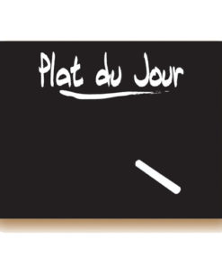 Ardoise Menu ou Plat du Jour : l'ardoise Plat du Jour est horizontale, format 30x40cm