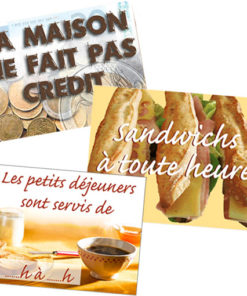 Kit déco style bistrot : les 3 pancartes