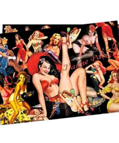 sets de table papier pin-up : le bloc de 40 sets 30x40cm.