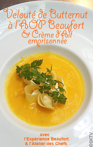 Velouté Butternut à la crème d'ail emprisonnée : vive le Beaufort AOP !