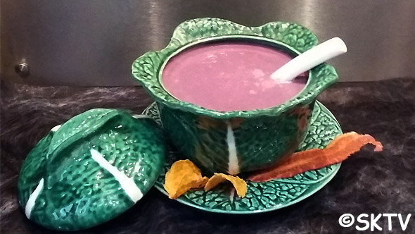 soupe violette Halloween