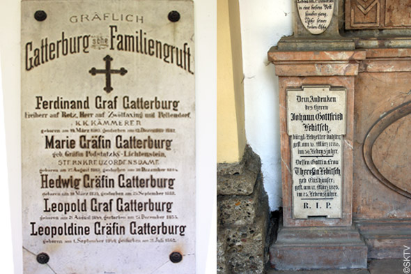 Cimetière St. Sebastian de Salzbourg : plaques funéraires écriture gothique