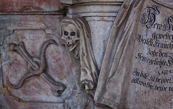 Cimetière St. Sebastian de Salzbourg : représentation de la mort