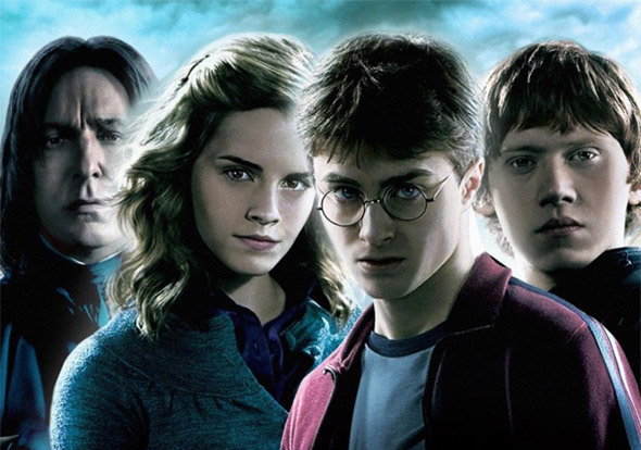 Silhouettes photo Harry Potter : Severus Rogue, Hermione, Harry et Ron