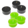 bougies chauffe-plat halloween noir ou vert fluo