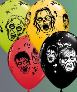 ballon halloween zombie 4 couleurs assorties