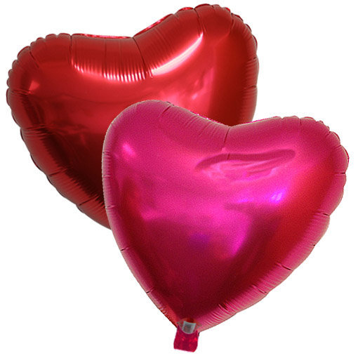 Ballon alu St Valentin rouge ou rose chatoyant : une belle idée cadeau !