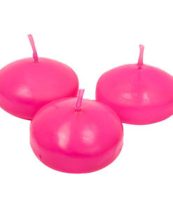 Bougies flottantes fuchsia en lot de 4