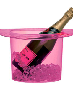 Seau à champagne rose transparent forme gibus