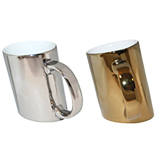 Mug design asymétrique métallisé or ou argent