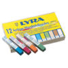 Etui de 12 craies couleur carrées Lyra sur fond blanc