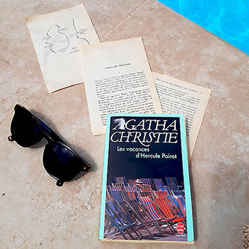 Les Vacances d'Hercule Poirot : photo du livre avec le plan de l'île