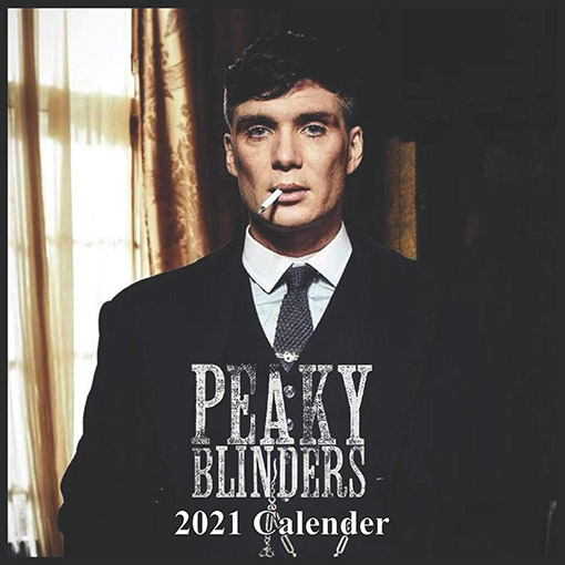 Calendriers séries télé 2021 : portrait de Tommy Shelby sur la couverture d'un calendrier