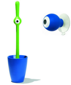 Accessoires WC Koziol : brosse, support et patère murale